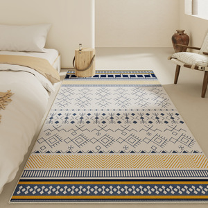 Tapis tissés de style marocain, tapis carrés en polyester pour canapé, table basse, chambre à coucher, design moderne et minimaliste - Product Image 3