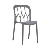 Chaises de restaurant pour événements, chaises en plastique normales pour l'extérieur avec tables à manger