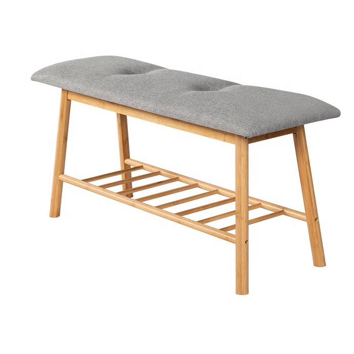 Домашняя мебель, сидящая скамейка для смены обуви, Бамбуковая полка для обуви, шкаф для хранения