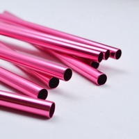 Pailles en aluminium de luxe, best-seller, écologiques, réutilisables, portables, en acier inoxydable