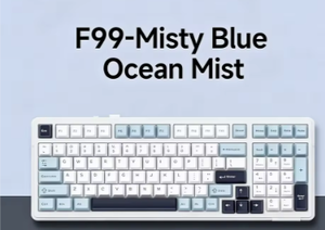 aula F99 Wired Keyboard Blue-Gray RGB Backlit USB type-C <b>PC</b> Game Programmable Mechanical 99Key desktop Laptop 2.4Ghz <b>Wireless</b> - Product Image 3