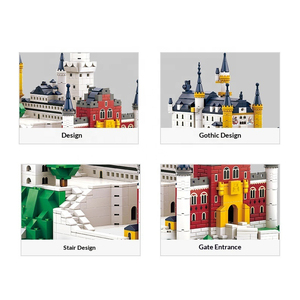 Castillo de <span class=keywords><strong>Neuschwanstein</strong></span> de <span class=keywords><strong>Baviera</strong></span>, Alemania - Edificio Emblemático Mundial, Bloques de Construcción de Plástico ABS con Partículas Pequeñas, Juguete Educativo - Product Image 4