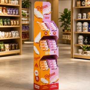 Expositor de cartón escalonado integrado para galletas y aperitivos, impresión HD, montaje rápido y alta capacidad de carga para tiendas de comestibles - Product Image 2