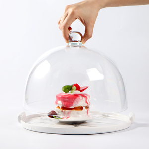 Couverture de gâteau en plastique <span class=keywords><strong>Transparent</strong></span> après-midi thé assiette à Dessert ornements fruits plaque d'essai couvercle Mini pain affichage couverture de <span class=keywords><strong>Table</strong></span> - Product Image 2