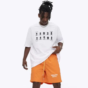 High Quality Custom Embroidery Logo Men's <b>Nylon</b> <b>Shorts</b> Breathable Mesh Lining Casual Style Mid Waist Solid Pattern Worsted - Product Image 3