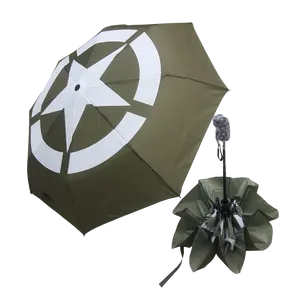 Производитель бесплатный дизайн Пользовательский логотип печать на заказ складной зонт для продажи