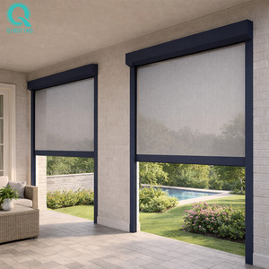 Stores motorisés anti-vent QINGYING pour patios, gazebos et portes de jardin - Product Image 1