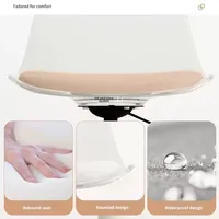 Chaise de bureau moderne en plastique, design simple, base à cinq étoiles, dossier pivotant et réglable en hauteur, pour salle à manger, maison, chambre, salon