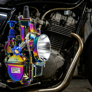Carburador KEI HINKOSO <span class=keywords><strong>OKO</strong></span> de Alto Rendimiento para Motocicletas Todoterreno 2T 4T, 24mm-34mm,  Nuevo, Metálico, con Jet de Potencia para Carreras - Product Image 4
