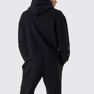 Ensemble de survêtement d'hiver pour homme, conçu par OEM, sweat-shirt à capuche, ensemble de survêtement décontracté, polyester/coton, séchage rapide, taille élastique, tendance - Product Image 3