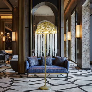 램프 갓 600*2000H 6 * G9 하이 퀄리티 황동 + 유리 이탈리아 패션 수제 플로어 램프와 럭셔리 loror 램프 - Product Image 4