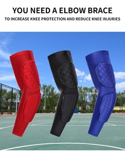 Protezione per Gomito da Basket, Traspirante e a Compressione, con Imbottitura a Nido d'Ape Rimovibile e Striscia Antiscivolo, Manicotto Sportivo - Product Image 3