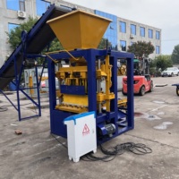 Équipement de fabrication de blocs de béton QTJ4-24, machine à mouler des briques semi-automatique pour la production de blocs de plusieurs tailles