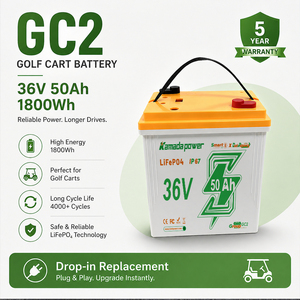 Batterie au lithium-ion LiFePO4 GC2 36V 50Ah, étanche IP65, remplacement pour batteries au plomb-acide pour chariots élévateurs électriques et voiturettes de golf - Product Image 3