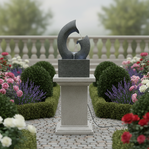 Ornamenti da Giardino Unici: Fontana a Cascata in Vetro e Fibra di Vetro a Forma di Animale Marino per Laghetti, Ispirata alla Natura - Product Image 1