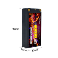Baterai Lipo TERANTY 2S 7.6V 6800mAh 130C/260C dengan Steker Bullet XT60 5mm untuk Mobil Remote Control, Mobil Panjat Tebing, Model Mobil HV RC
