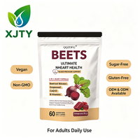 Permen Jeli Bit Label Pribadi OEM Vegetarian Kaya Zat Besi Permen Buah Penambah Energi Alami Pendukung Tekanan Darah Bebas Gula