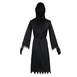 Costume de Death Reaper, cape noire à capuche avec faucille, taille unique, costume de cosplay pour Halloween - Product Image 4