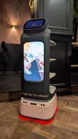 Robot de livraison de nourriture automatique MiCity, écran 21'AD, charge utile de 40 kg, navigation laser, recharge automatique pour restaurants, hôtels, cafés, restauration rapide
