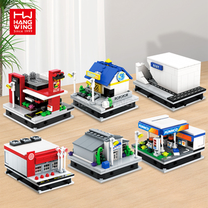 Hw Thành Phố Góc Mini Mô-đun Đường Phố Xem Xây Dựng Khối Gốc Tự Làm Lắp Ráp Nhỏ Hạt Gạch Máy Tính Để Bàn Trang Trí Đồ Chơi Cho Trẻ Em - Product Image 3