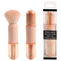 Ensemble de pinceaux de maquillage cosmétique miniature portables Erade PMB-01 avec logo personnalisé, 4 en 1, pratique pour les voyages
