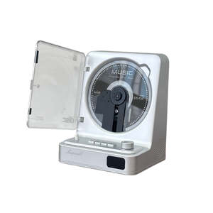 Reproductor de CD de escritorio retro colorido con cubierta transparente, control de perilla, sonido estéreo HIFI, transmisión inalámbrica, entrada AUX, reproducción USB. - Product Image 1