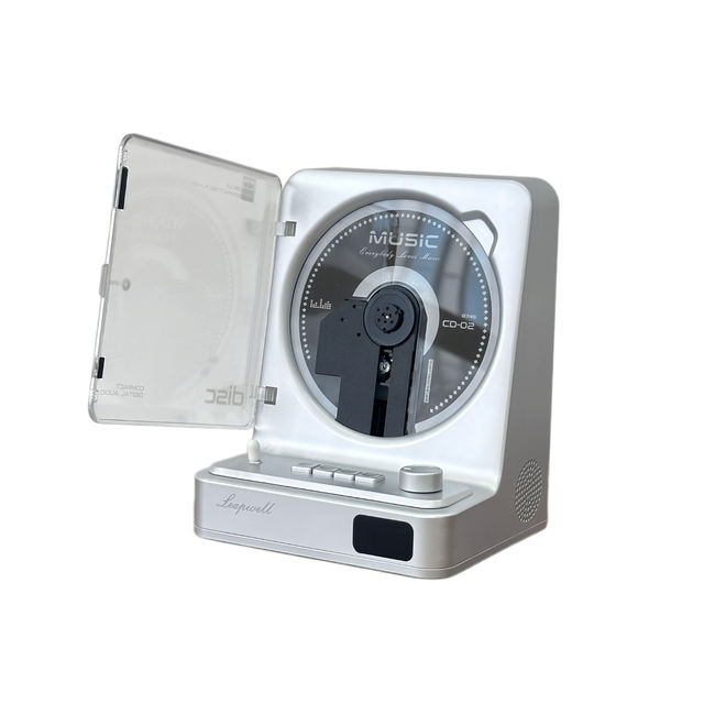 Retro colorful desktop CD player with transparent cover knob control HIFI stereo sound wireless streaming AUX IN USB playback