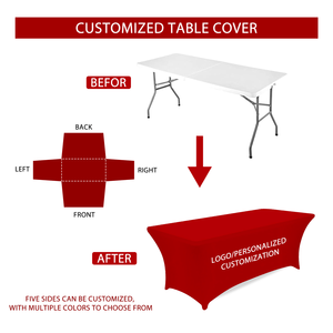 Оптовые 100% полиэстеровые эластичные скатерти: настраиваемые цвета и логотипы, прочные, экономичные, водонепроницаемые, современные - Product Image 5