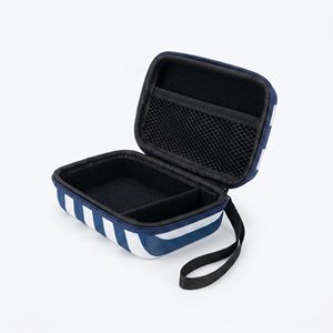 Estuche de almacenamiento de carcasa dura EVA para impresora de etiquetas P12 P15 M1, estuche protector portátil con rayas azules y blancas, 2 3 compartimentos - Product Image 1