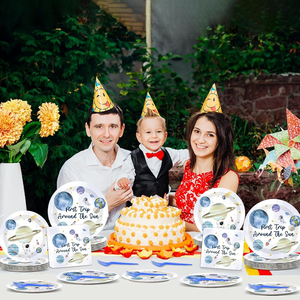 Ensemble de fournitures de table pour fête d'anniversaire sur le thème du <span class=keywords><strong>soleil</strong></span>, décorations pour 1er anniversaire sur le thème de l'espace, fournitures de fête sur le thème du <span class=keywords><strong>soleil</strong></span> - Product Image 1