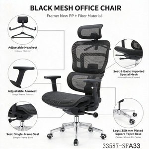 Silla de oficina ergonómica de malla con respaldo medio, giratoria, para computadora, con reposabrazos fijos, asiento inclinable verde 33587-SF9413A - Product Image 6