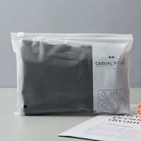 Sacs refermables en CPE mat imprimés sur mesure, imperméables, pour chaussettes, chapeaux, écharpes, accessoires textiles, emballage, sac à fermeture éclair givré