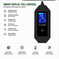 Chargeur de voiture électrique portable Bomern BMBC 22 kW GBT BYD Type 2 32A IP65 Câble de 5 m