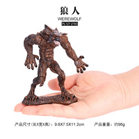 Vente en Gros PVC Solide Simulation Mythe Loup-Garou Loup Homme Figurines Jouet Animal Figurines