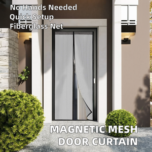 <span class=keywords><strong>Moustiquaire</strong></span> pour appartement moderne à usage intensif portes moustiquaires magnétiques et anti-rayures en fibre de verre prix bon marché d'usine de mailles en polyester - Product Image 5