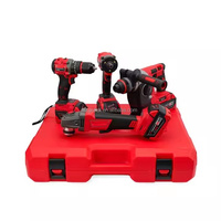 Grande réduction, vente flash pour un ensemble d'outils électriques combinés, 4 kits d'outils, perceuses sans fil 18v 20v 21vVolt, batterie, bricolage, usage domestique
