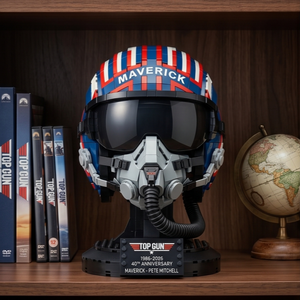 Casco de <span class=keywords><strong>Top</strong></span> <span class=keywords><strong>Gun</strong></span> <span class=keywords><strong>Maverick</strong></span>, 40.º Aniversario, Temática Deportiva, Bloques de Construcción de Plástico, Juego de Juguetes DIY, Escala 1:12, 50 Piezas - Product Image 3