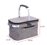Sac isotherme pliable et réutilisable pour le camping, les courses, les pique-niques, imperméable et portable, idéal pour les sorties en plein air