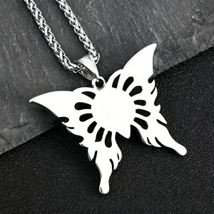 Yunnique-collar con colgante de ojo de mariposa gótico, aleación de zinc, circonia cúbica, regalo unisex, joyería - Product Image 3