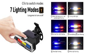 Cảnh Báo An Toàn Phía Sau Ánh Sáng Xe Đạp Nhấp Nháy Siêu Sáng Nước Bằng Chứng Năng Lượng Mặt Trời Ánh Sáng LED Đuôi Ánh Sáng Cho Leo Núi E Xe Đạp Phụ Kiện - Product Image 2
