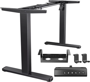 Ergonomic Electric Sit-Stand Desk <strong>Frame</strong> Modern Convertible <strong>Height</strong> <strong>Adjustable</strong> Stainless Steel Workstation Base - Product Image 1