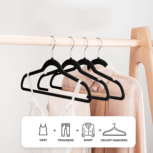Cintres en velours pour vêtements, vente chaude, directement de l'usine - Product Image 3