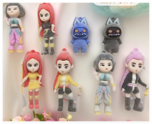 Set di Statuette 3D in Plastica <span class=keywords><strong>Kpop</strong></span> Demon Hunters, Giocattoli per Portachiavi, Ciondoli per Borse, Scatole Sorpresa, Decorazioni per Feste e Compleanni - Product Image 3