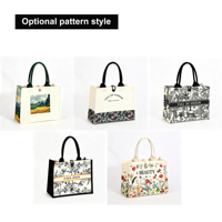 Sac fourre-tout en toile réutilisable avec bouton, design personnalisé, sac à main en toile pour femmes, sac à bandoulière en toile tendance pour le shopping