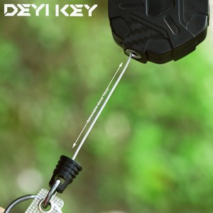 Cordino Antifurto Estensibile ad Alta Resistenza, Portachiavi Retrattile con Cavo in Acciaio, Corda Elastica Facile da Tirare, Fibbia Facile da Aprire - Product Image 3