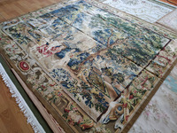 Tapisserie vintage française Aubusson 4x6, décoration murale verticale, Napoléon franchissant les Alpes, pour salon, manoir, villa