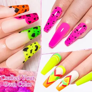 Fournitures pour les ongles sans HEMA/DI-HEMA Gel de couleur pour les ongles de salon Gel UV Soak Off Logo personnalisé fluorescence Vernis à ongles Gel Polish