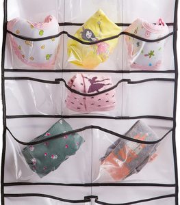 ชุดออแกไนเซอร์แขวนตู้เสื้อผ้าแบบพับได้สองด้าน 42 ช่อง ทำจาก PVC สีขาว สำหรับจัดเก็บอุปกรณ์สำนักงาน ห้องน้ำ หรืออุปกรณ์จัดงานปาร์ตี้ - Product Image 5