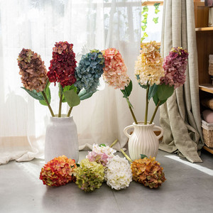Fleurs artificielles faites à la main en <span class=keywords><strong>soie</strong></span>, hydrangeas coniques pour arrangements floraux, Halloween, mariage, fête, maison, cuisine, table - Product Image 1