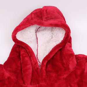 Personalizado cálido Stock invierno grueso hilo Cómodo viaje manta sudadera adulto mujer ropa de dormir - Product Image 6